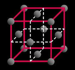 A simple cubic atomic lattice